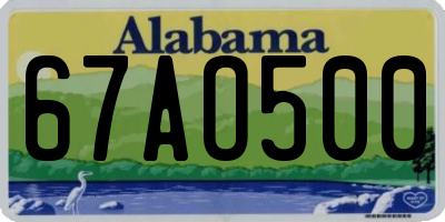 AL license plate 67AO500