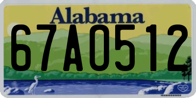 AL license plate 67AO512