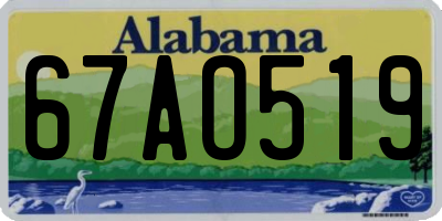 AL license plate 67AO519