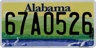 AL license plate 67AO526