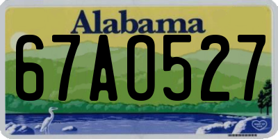 AL license plate 67AO527