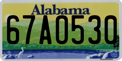 AL license plate 67AO530