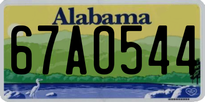 AL license plate 67AO544
