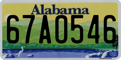 AL license plate 67AO546