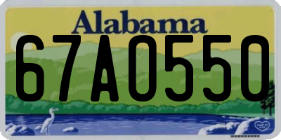 AL license plate 67AO550
