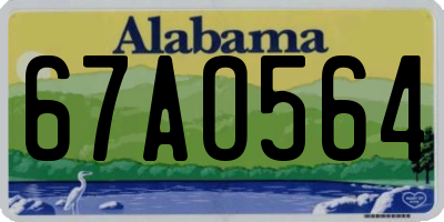 AL license plate 67AO564