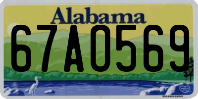 AL license plate 67AO569
