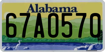 AL license plate 67AO570