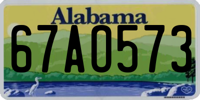 AL license plate 67AO573