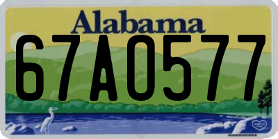AL license plate 67AO577