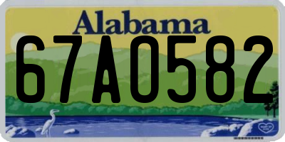 AL license plate 67AO582