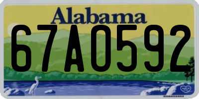 AL license plate 67AO592