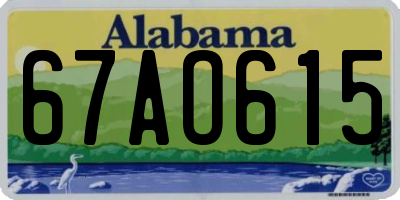 AL license plate 67AO615