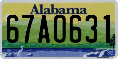 AL license plate 67AO631