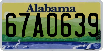 AL license plate 67AO639