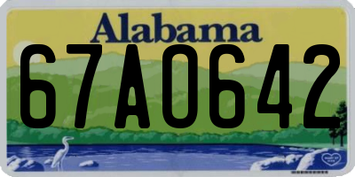 AL license plate 67AO642