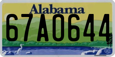 AL license plate 67AO644