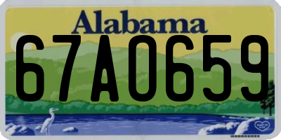 AL license plate 67AO659