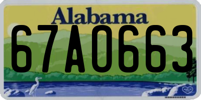 AL license plate 67AO663