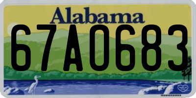 AL license plate 67AO683