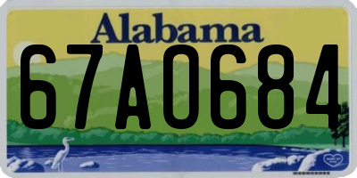 AL license plate 67AO684