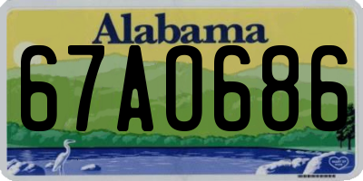 AL license plate 67AO686