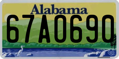 AL license plate 67AO690