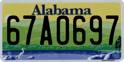 AL license plate 67AO697