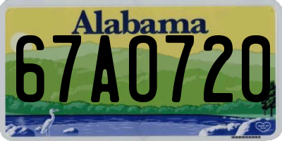 AL license plate 67AO720