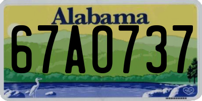 AL license plate 67AO737