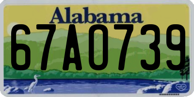 AL license plate 67AO739