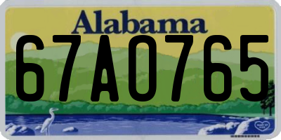 AL license plate 67AO765
