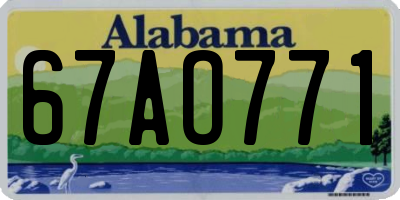 AL license plate 67AO771