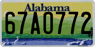AL license plate 67AO772