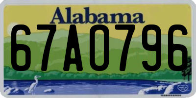AL license plate 67AO796