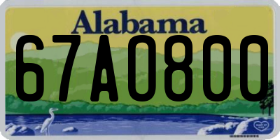 AL license plate 67AO800
