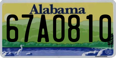 AL license plate 67AO810