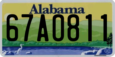 AL license plate 67AO811