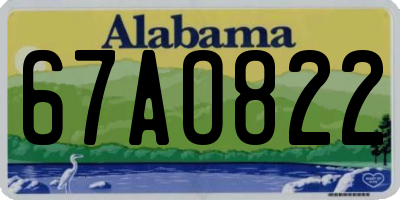 AL license plate 67AO822