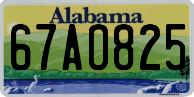 AL license plate 67AO825