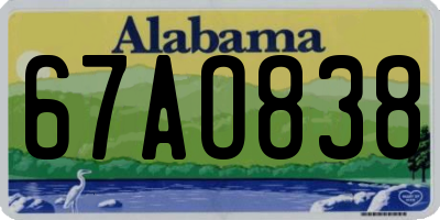 AL license plate 67AO838