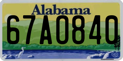 AL license plate 67AO840