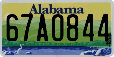 AL license plate 67AO844