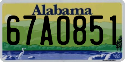 AL license plate 67AO851