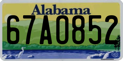 AL license plate 67AO852