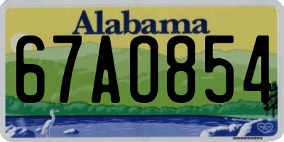 AL license plate 67AO854