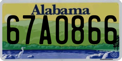 AL license plate 67AO866
