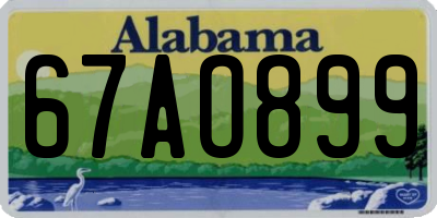 AL license plate 67AO899