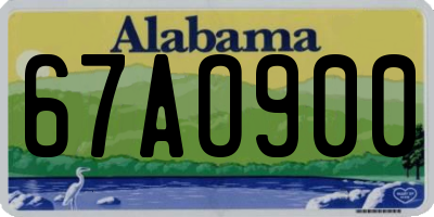 AL license plate 67AO900