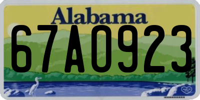 AL license plate 67AO923